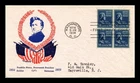 Dr Jim Stamps Franklin Pierce 14c Block First Day Cover W M Grandy Cachet