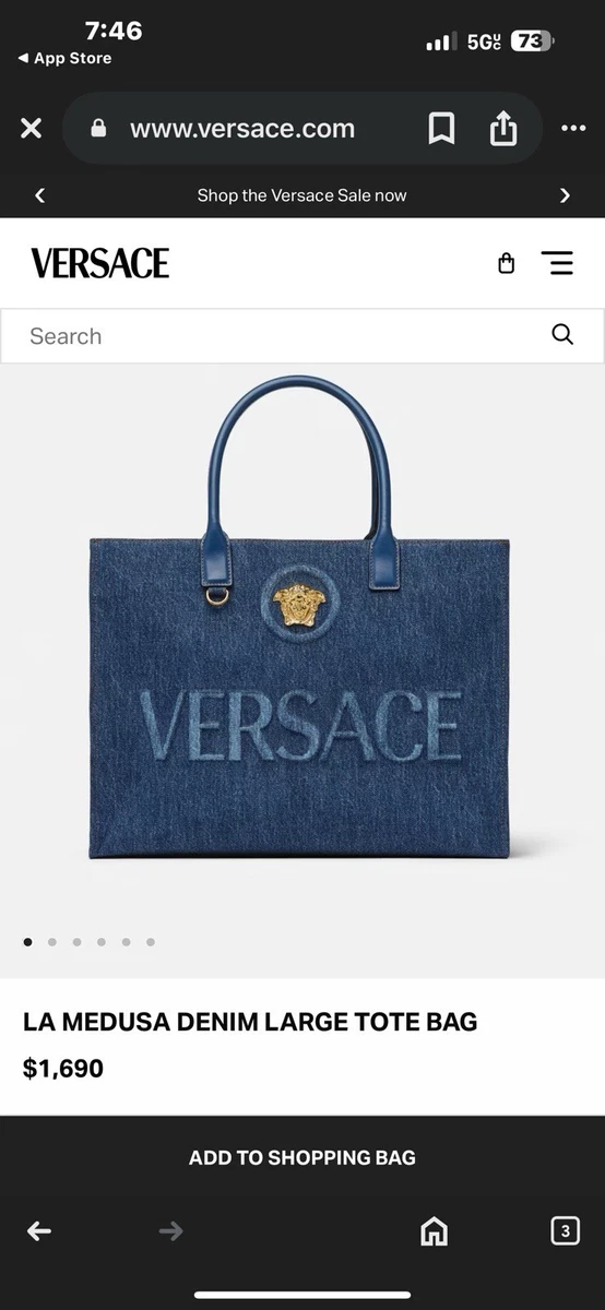 Versace Denim Exterior Bags & Handbags for Women for sale - eBay