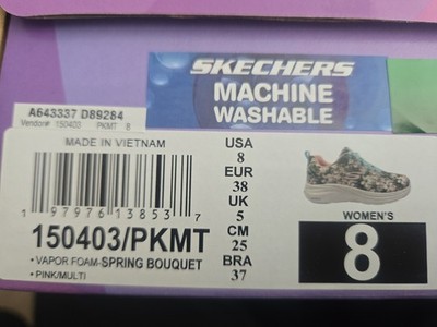 Skechers Vapor Foam-Spring Bouquet Floral Women's Vegan Memory Foam   Sneaker 8
