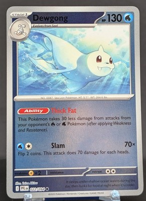 Pokemon Dewgong #022/094 English Phantasmal Flames Reverse Holo