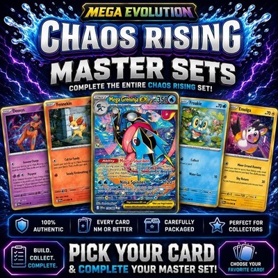 Pokemon Chaos Rising Pick Your Card EX Double Ultra Rare IR SIR NM/M