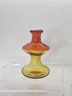 Blenko 57-F Tangerine Mini Atomic Mushroom Vase Handblown Art Glass 4 3/4" 1957