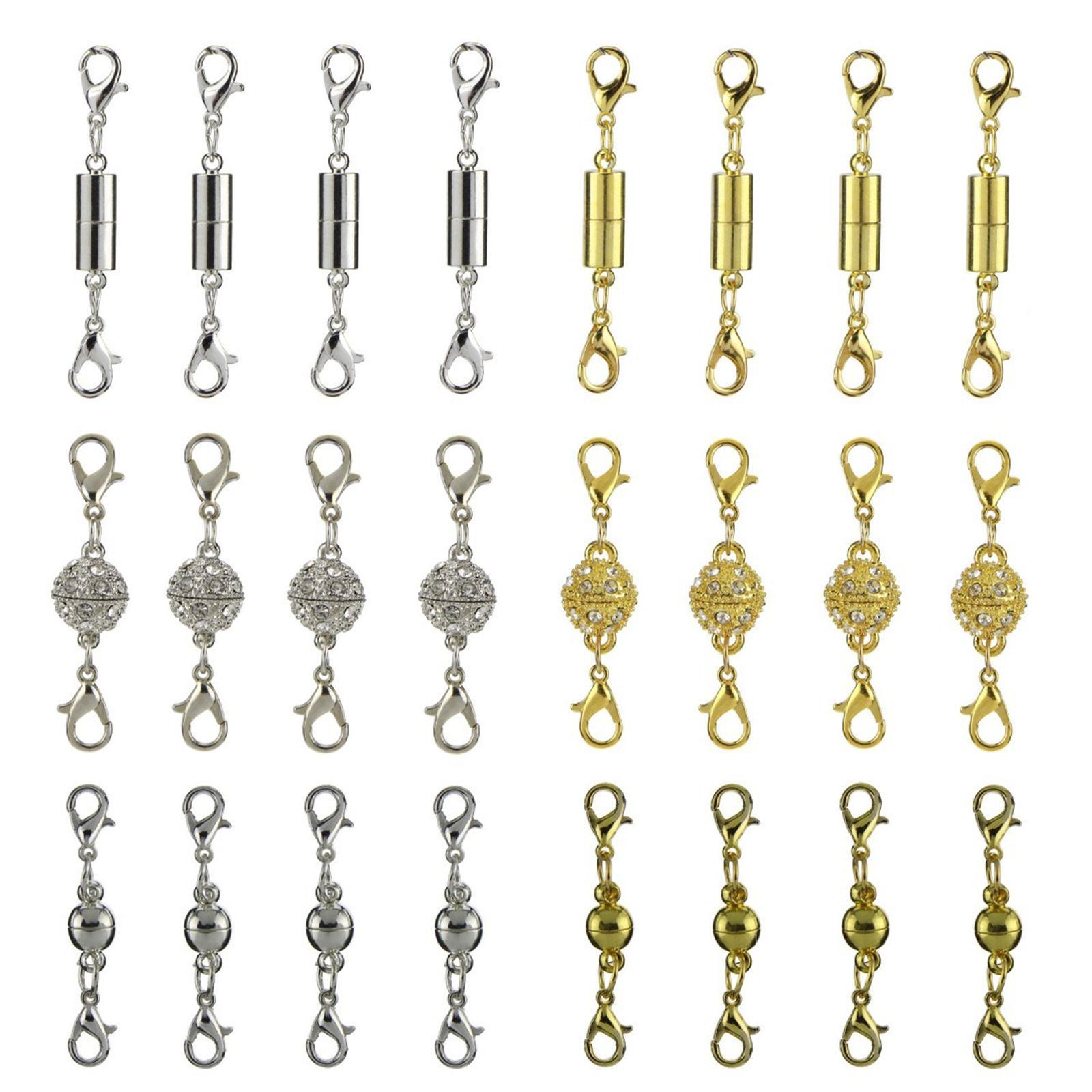 24pcs DIY Jewelry Necklace Converter Extender Magnetic Lobster Clasps Assortment