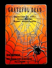 Grateful Dead Backstage Pass Boston Garden MA Massachusetts 9/25/93 9/25/1993 GD