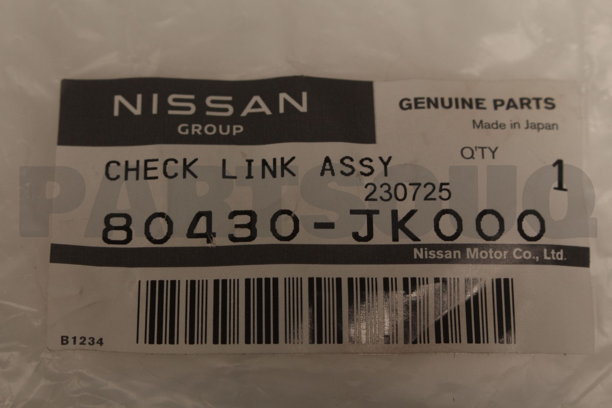 Ririksu確認ページ CHECK LINK ASSY-FRONT DOOR RH 804304X00A | Nissan Parts