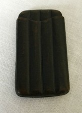 Piękne, stare etui na cygara z czarnej skóry