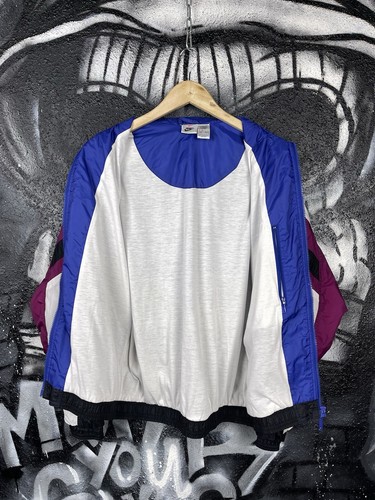 Giacca leggera uomo vintage Nike anni 90 oversize nylon cerniera taglia small - Foto 6 di 11