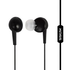 Koss 187204 Black Stereo On-Ear Headphones 1.15 L x 6 H x 1.95 W in. Pack of 2 