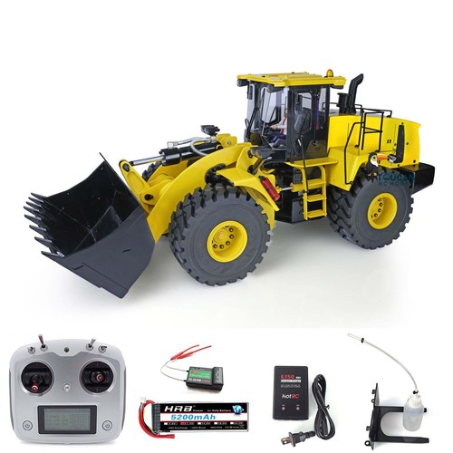 US STOCK Metal 1:14 Hydraulic RC Loader WA470 Assembled Loader Lights Sounds - Picture 3 of 5