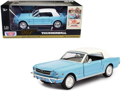 1964 1/2 Ford Mustang Light Blue with White Top James Bond 007 "Thunderball"