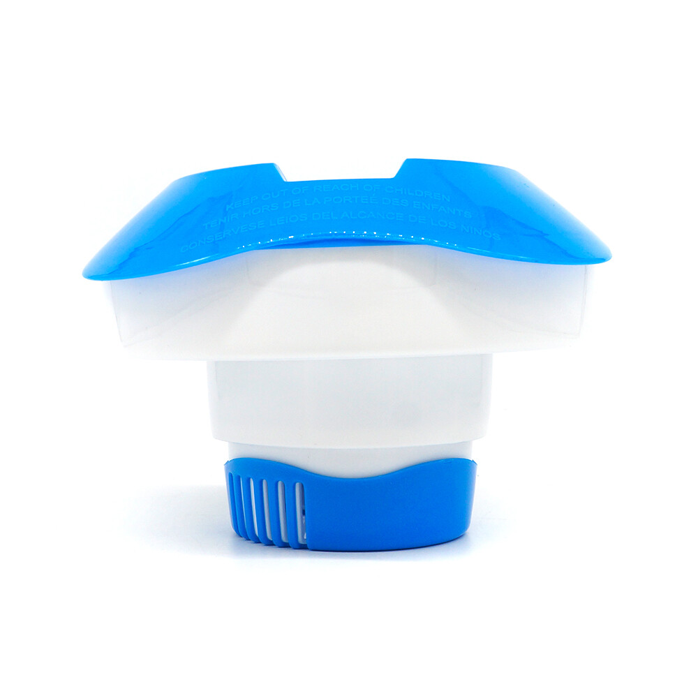 Dispensador esterilizador flotante automático para piscina en el hogar ofrece dispensador de cloro fuerte