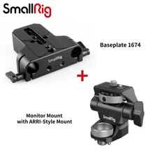 SmallRig Baseplate with 15mm Rod Clamp + Monitor Mount with ARRI-Style Mount