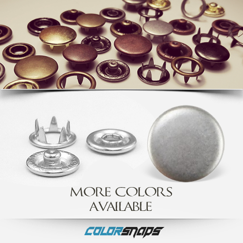 Brass Snaps • Press Snap • Press Snap Button • Antique | Silver | Black | Bronze - Picture 4 of 14