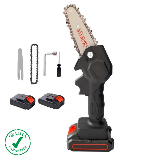 Elettrosega Portatile 6 Pollici Brushless: Kit Potatura con Accessori