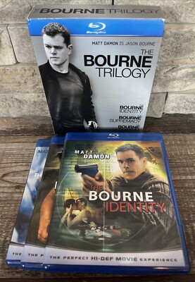 Bourne Trilogy (Blu-Ray) Box Set LOT Identity Supremacy Ultimatum Matt Damon 1-3