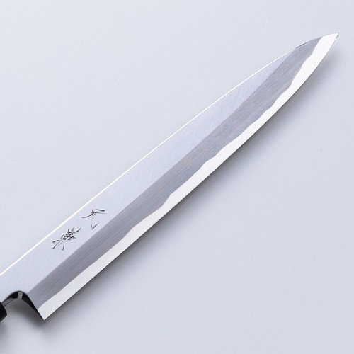 HONMAMON "MOTOKANE" SASHIMI KNIFE SHIROGAMI STEEL NO.2 WITH WOODEN CASE, 210mm - Picture 4 of 6