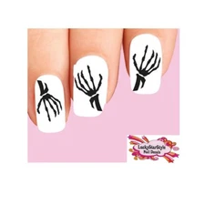 Waterslide Nail Decals Set of 20 - Halloween Dead Skeleton Hands