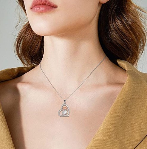 wife Gifts For her Necklace Love You Silver Gifts Jewellery Chain Birthday - Picture 6 of 8