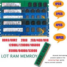 LOT Hynix 8GB 4GB 2GB DDR3/DDR2 12800/10600/8500/6400/5300 Desktop Memory RAM PC