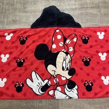 Disney Minnie Mouse Youth Medium Hooded Beach Poncho Hooded Towel