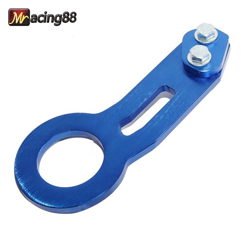 1Pcs Blue CNC Anodized Billet Aluminum Racing Rear Tow Hook Kit Universal - Picture 4 of 5