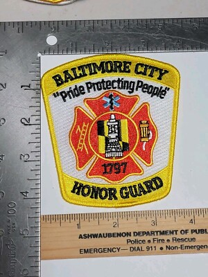 S 4b patch Fire EMS Maryland Baltimore Honor Guard | eBay