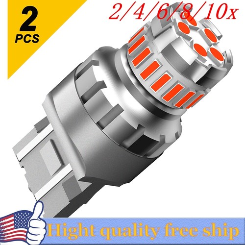 AUXITO 7443 7440 LED Red Strobe Flash Brake Stop Tail Parking Light Bulbs CANBUS - Foto 3