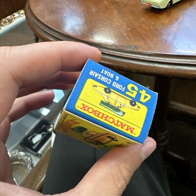 Lesney Matchbox 1-75 Series 45 Ford Corsair Avec Bateau - Blanc - Occasion UK