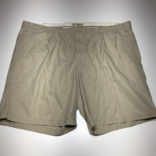 Dockers Shorts Mens Size 52 Tan Khaki Pleated Front Regular Fit Slant Pockets - Picture 3 of 12