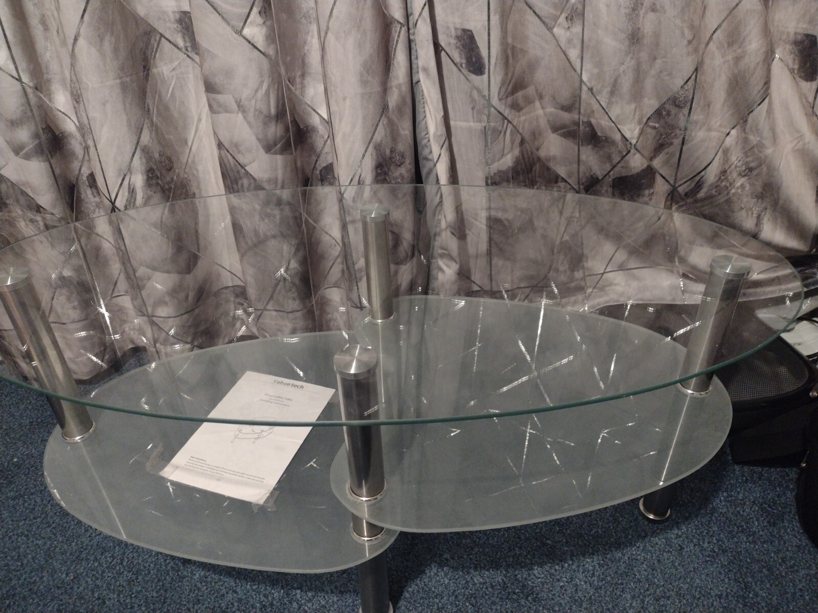 stylish glass coffee table eBay
