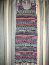 Printed Stretch Fitted Dress Size 12 cameo rose