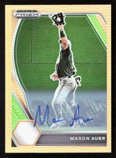 2021 Panini Prizm Draft Picks Mason Auer Orange Auto /20 #PDP161