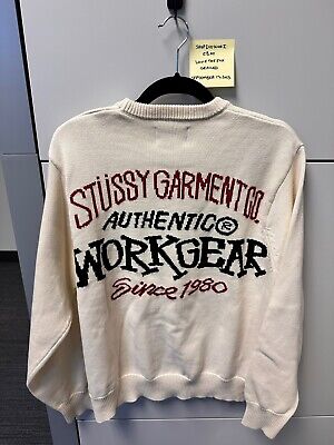 Stussy Authentic Workgear Sweater Natural Medium | eBay