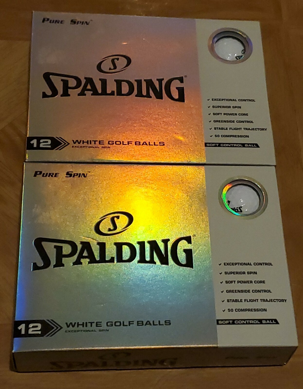 Spalding Pure Spin White Golf Balls 12 Pack Lot of 2 (24 Balls Total