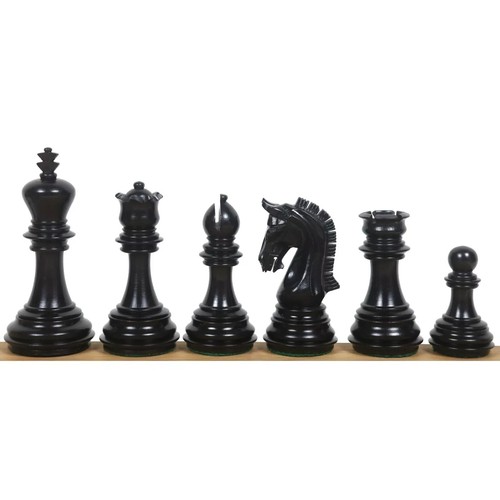 3.8" Imperial Staunton Luxury Chess Pieces Only set - Weighted Ebony Wood
