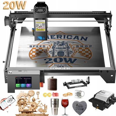 LONGER RAY5 Laser Engraver 130W Laser Engraving/Cutting+Air Assist Pump +Roller