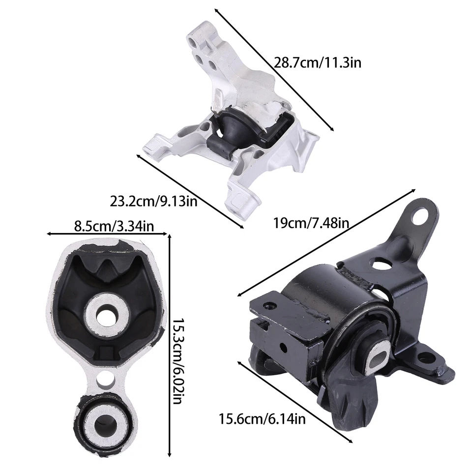 FOR 2014-2017 MAZDA 6 2.5L AUTO/14-16 CX-5 2.5L FWD MOTOR & TRANS MOUNT 3PCS KIT - Image 2 of 4