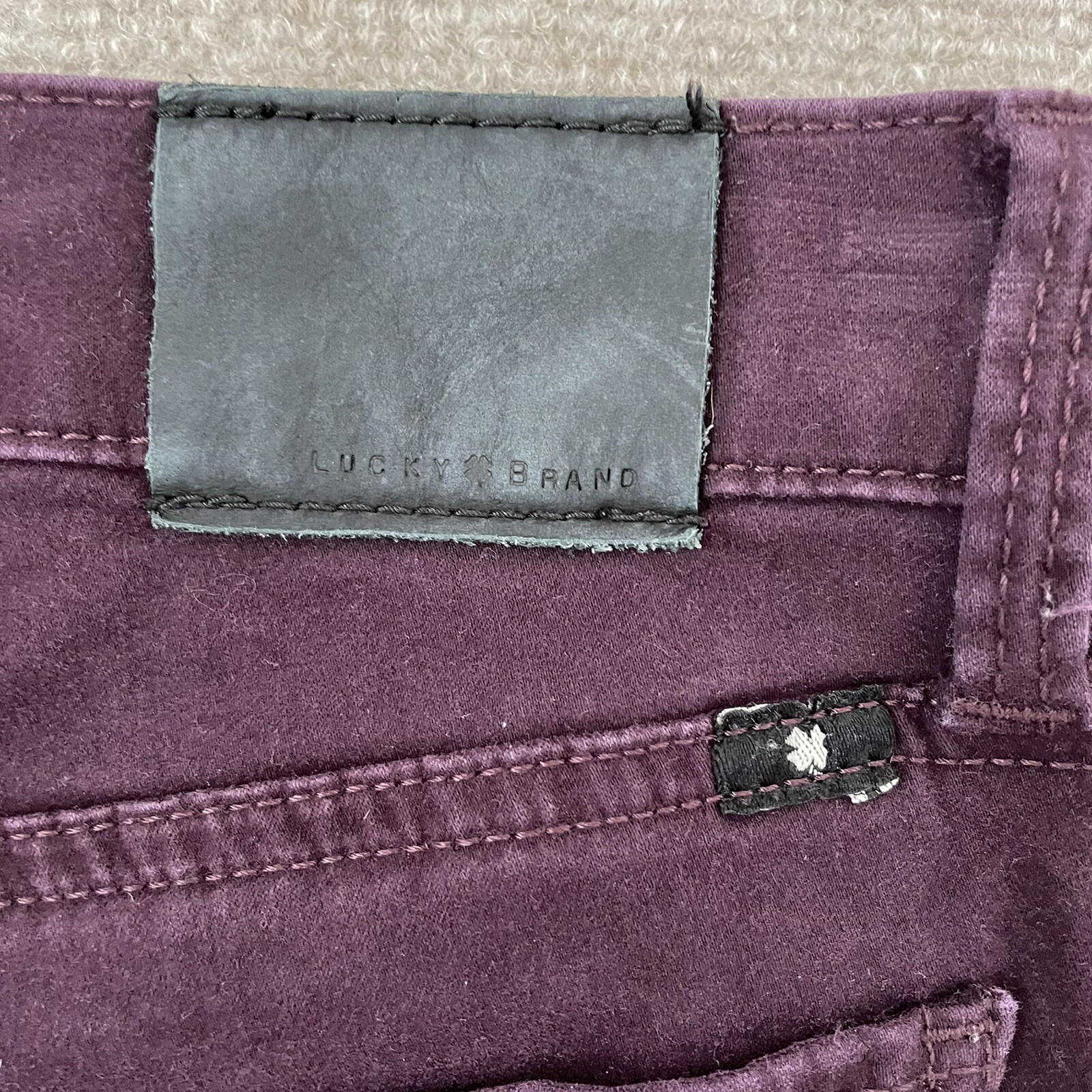 Lucky Brand Jeans Womens 6/28 Brooke Legging Jean Purple Skinny Stretch Mid Rise