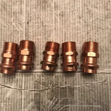 Lot Of 5  Streamline 1/2 X 1/2” Copper Press  x Male Threaded Adapter PF 01131