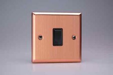 Varilight XY1B.BC Urban Brushed Copper 1 Gang 10A 1 or 2 Way Rocker Light Switch