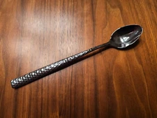 Fortessa Lucca Faceted Set 12 Iced Tea Spoons - 18/10 Stainless Steel Flatware