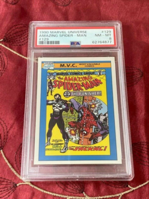 1990 Impel Marvel Universe MVC #129 Amazing Spider-Man #129 First