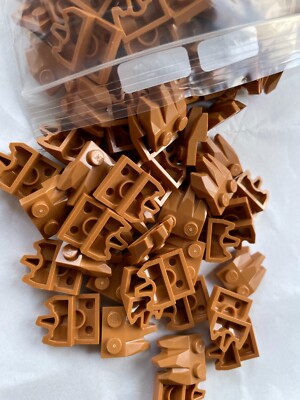 LEGO- NEW- #27261-MEDIUM NOUGAT-PLATE MOD/W 1 X 1 W/ 3 CLAWS/FINGERS-20 PIECES