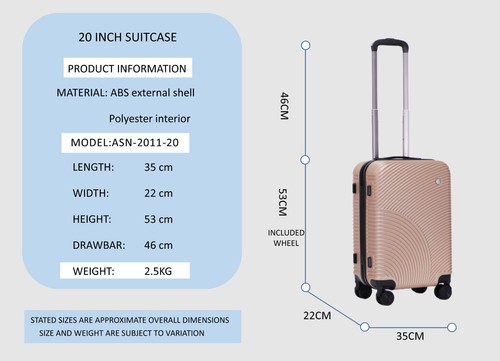 Built-in TSA lock 1-3pc Trolley Travel Luggage Suitcase set 4 Wheel lightweight - Picture 52 of 116