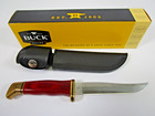 BUCK 105 PATHFINDER COCOBOLO KNIFE DYMONDWOOD BRASS POMMEL SHEATH & FACTORY BOX