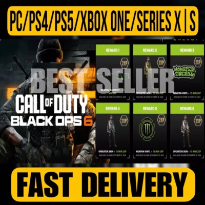 Call Of Duty Black Ops 6 BO6 Monster Energy Bundle Full Set  FAST DELIVERY  