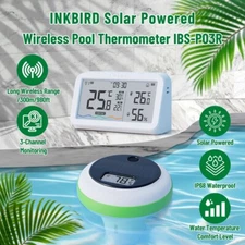 Solar Wireless Pool Thermometer Set 300m/980ft Ultra Long Transmission Hot Tubs