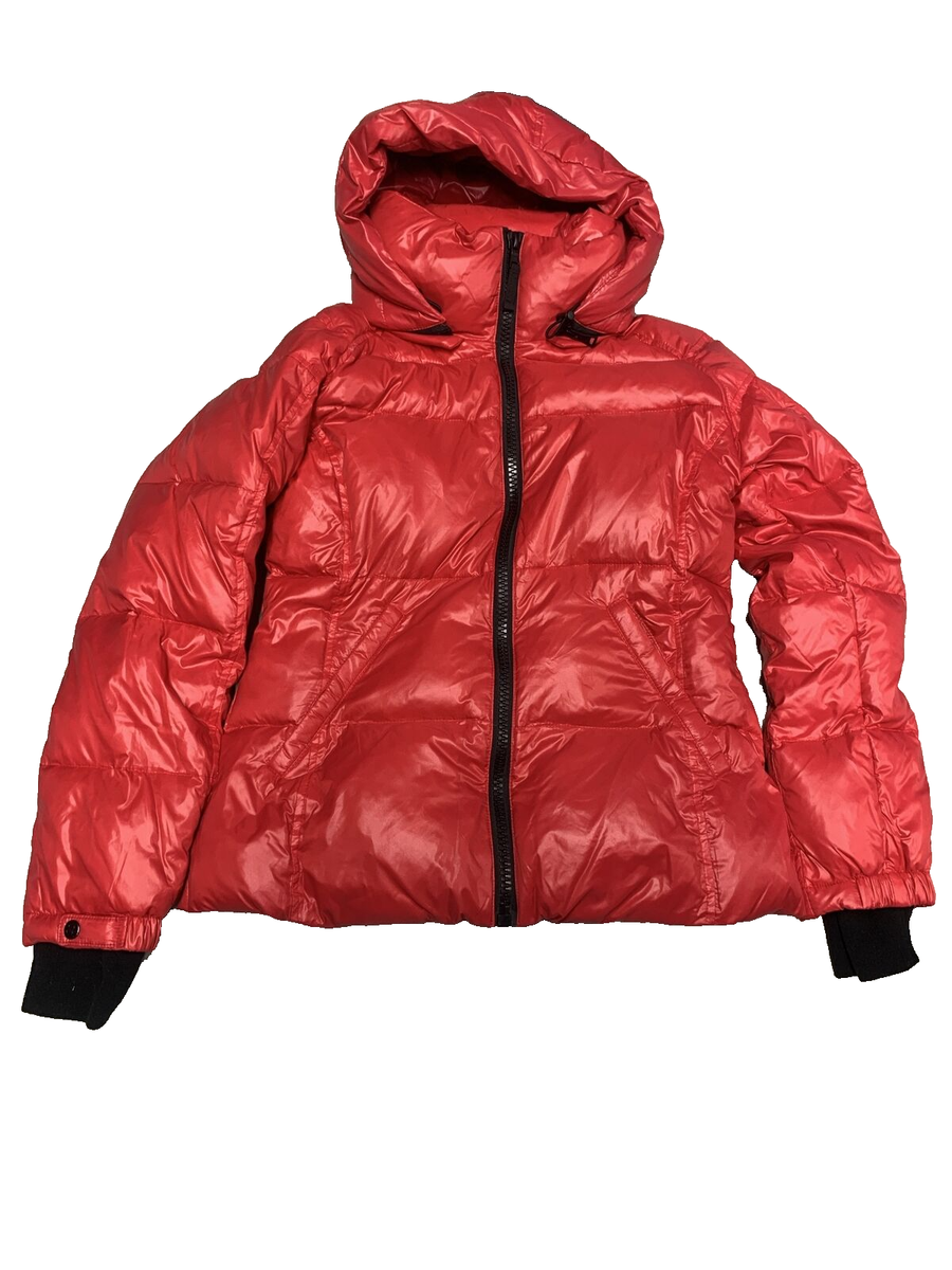 S13 Women's Gloss Kylie Red Down Puffer Jacket Size Large S10103NDA New
