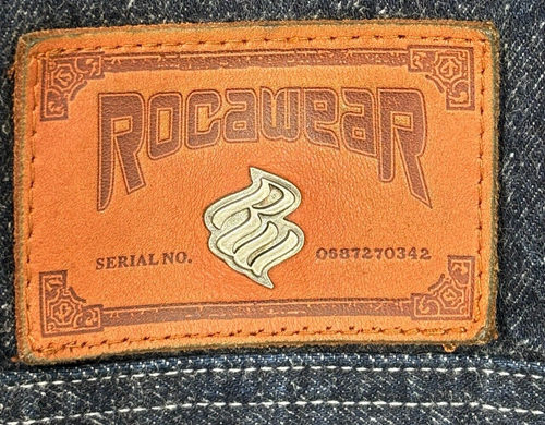Rocawear Jean Jacket Men 2XL Heavyweight Denim Chore Barn Workwear Hip Hop Y2K - Picture 6 of 14