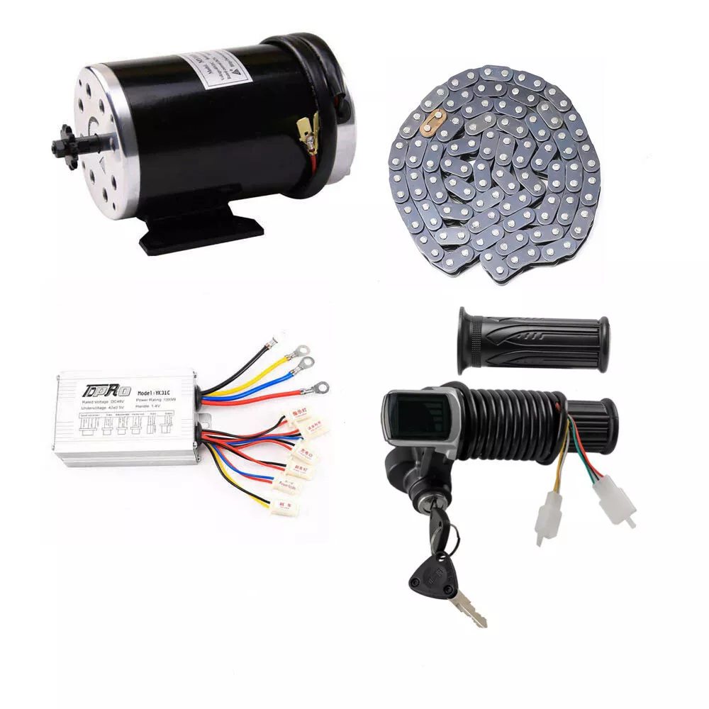 48V 1000W Cepillo Motor Controlador Cadena Acelerador para Go Kart E-BIKE Scooter ATV